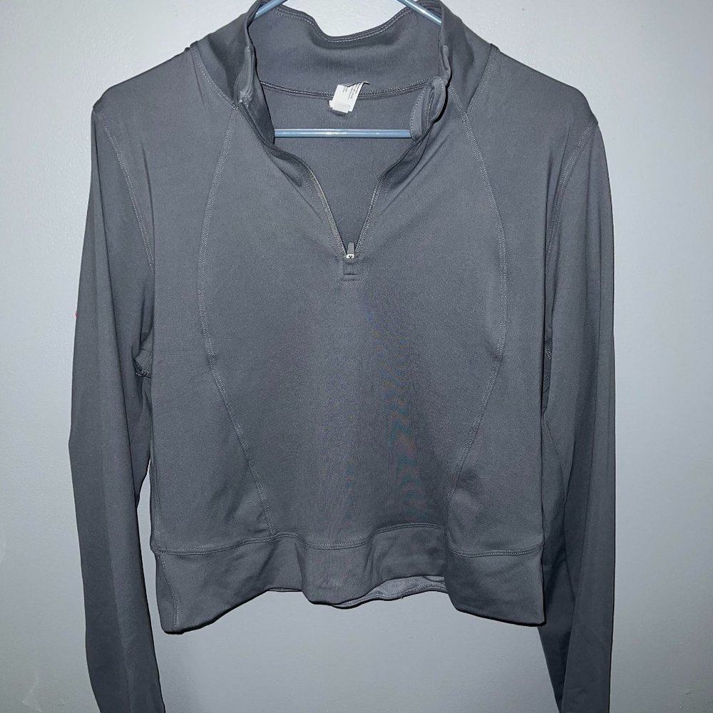 2X Bluish-Grey Athletic Quarter Zip